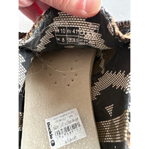 Hey Dude Wendy Tri Brown Southwestern Geometric Slip On Loafers Mens Size 10 - Picture 5 of 6